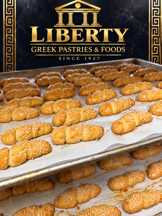 Greek Cookies with sesame seeds (Koulourakia)