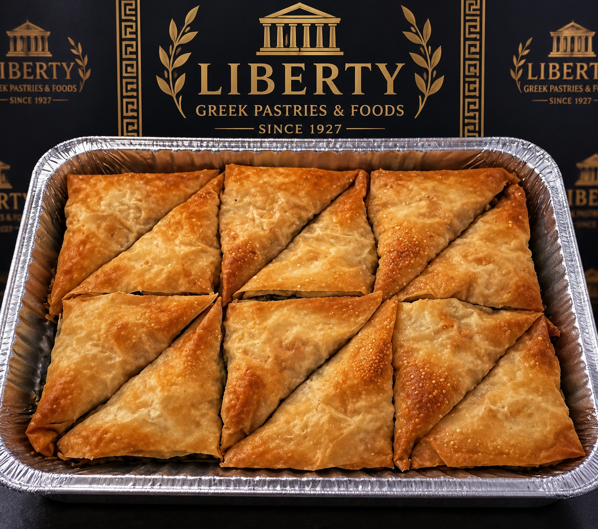 Spanakopita (Spinach and cheese Pies Hors d'Oeuvres Hand helds)