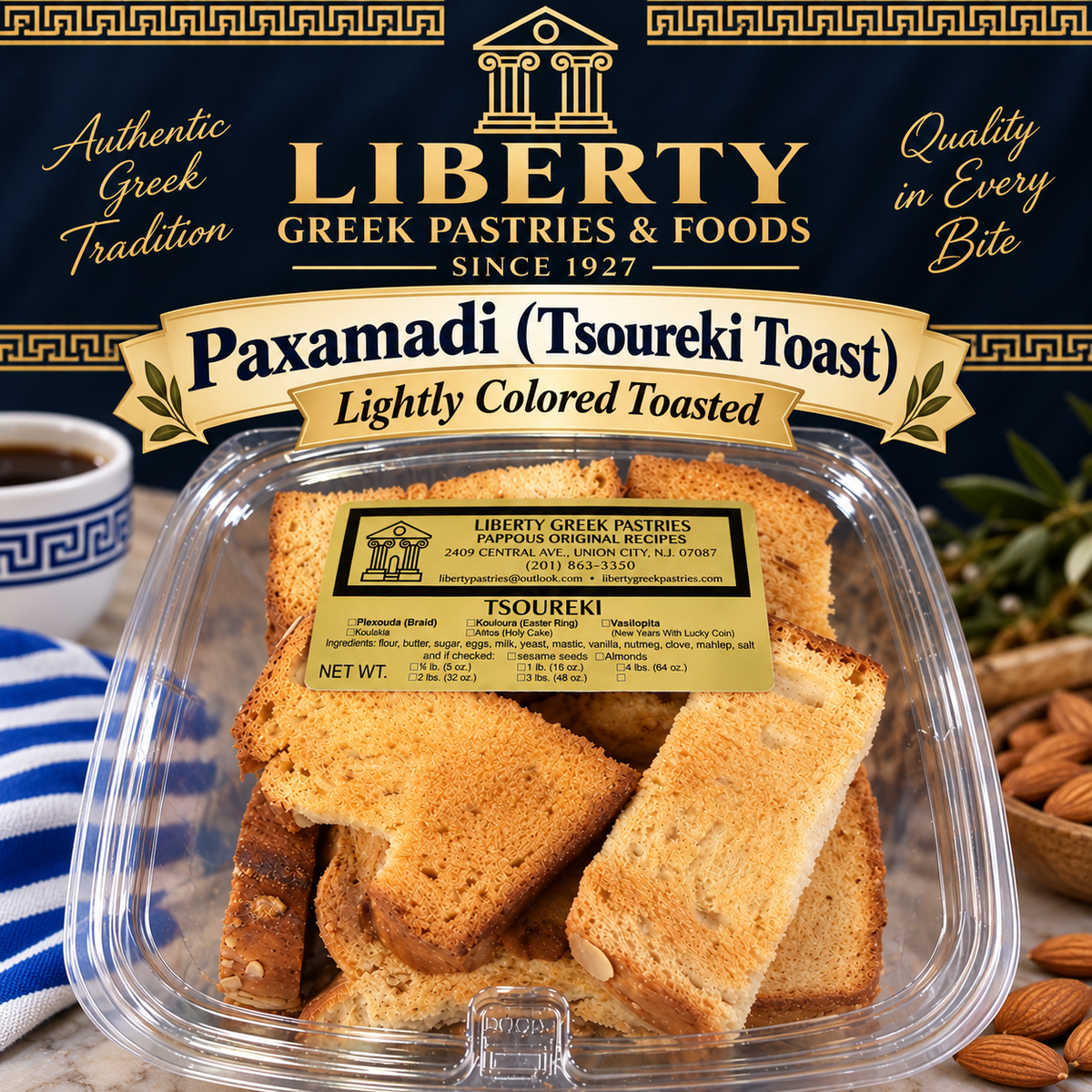Paxamadi (Lightly Toasted Tsoureki)