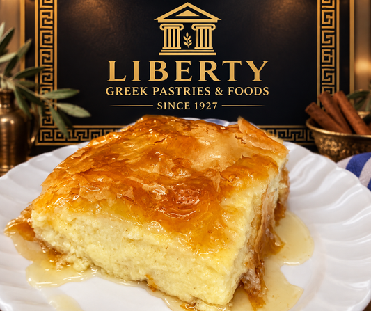 Galaktoboureko Deep Dish  (Greek Custard Pie)