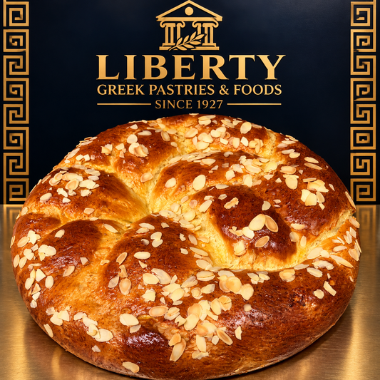2 lbs braided round tsoureki