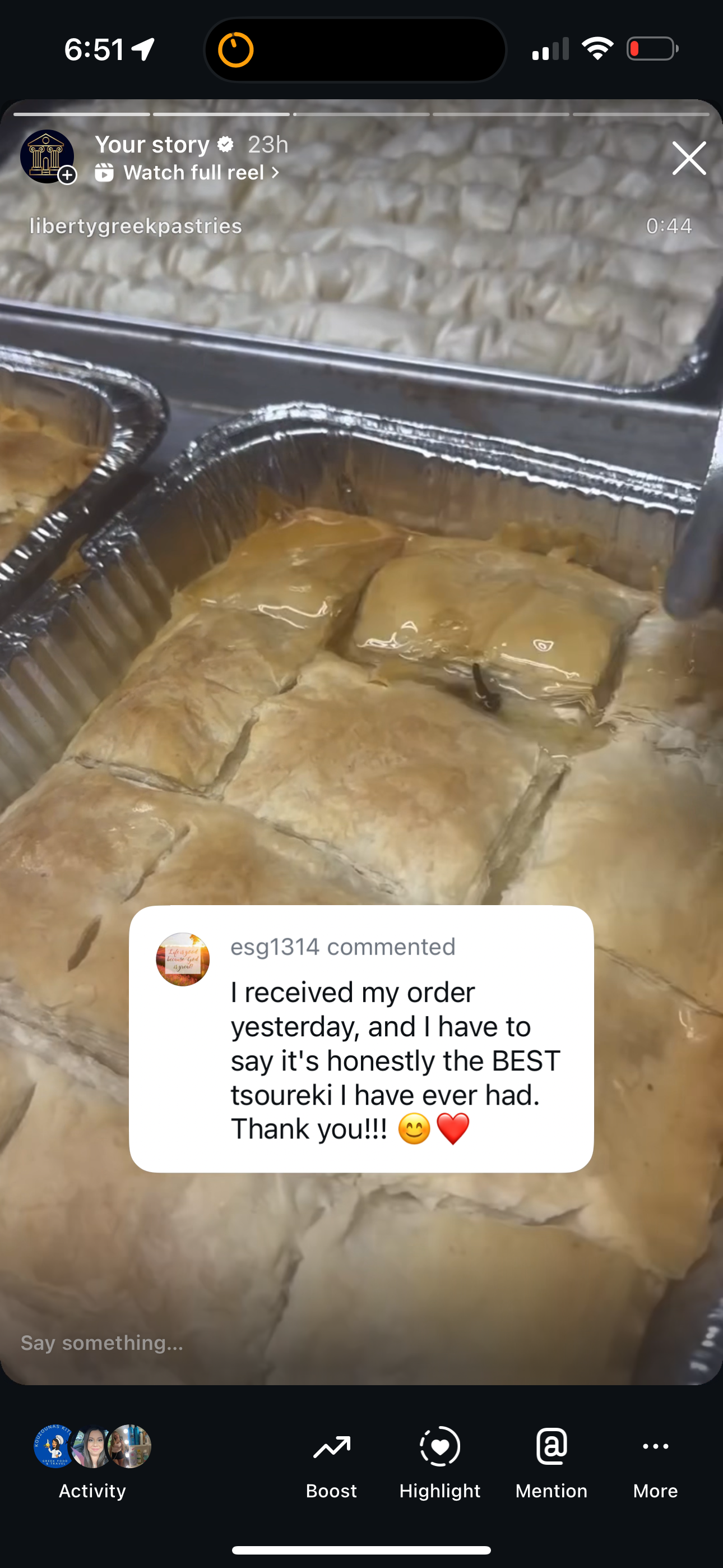 Galaktoboureko Deep Dish  (Greek Custard Pie)